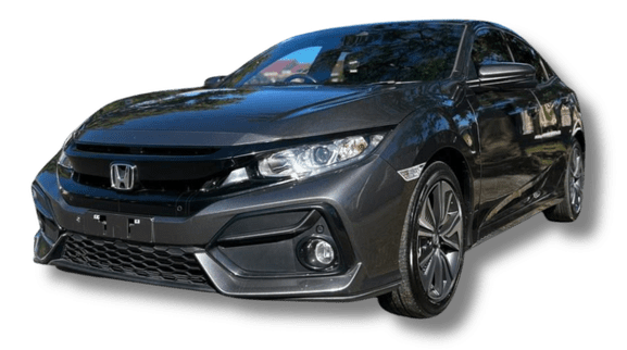 Driver hands on steering wheel in luxury car interior with scenic road view – Experience quality driving at MoCars Brisbane